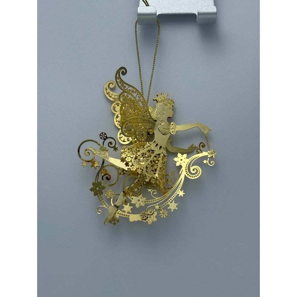 Danbury Mint Sugar Plum Fairy 2014 Christmas Ornament 23kt Gold Plated w/ Box